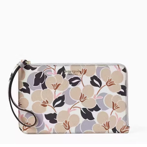 kate spade Handbags - Kate Spade Cameron Breezy Floral Medium L-zip Wristlet
